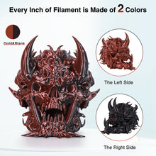 Load image into Gallery viewer, Amoybaby Silk PLA 3D Printer Filament, Silk Dual Color Black Red PLA Filament 1.75mm, Color Change 3D Printing Fialment, High Gloss Coextrusion PLA Filament 1KG (2.2lb)
