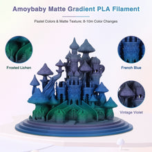 Load image into Gallery viewer, Amoybaby Matte Rainbow PLA 3D Printer Filament, 1.75±0.03mm Vibrant Color Gradient PLA, Low Warping&amp;High Precision 3D Printing Filament, Mystic Haze 1kg Spool(2.2lb), Fits for most FDM 3D Printers
