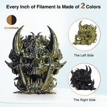 Load image into Gallery viewer, Amoybaby ilk PLA 3D Printer Filament, Silk Dual Color Gold Black PLA Filament 1.75+/-0.03mm, Shiny Coextrusion PLA Filament, Color Change 3D Printing Filament 1KG/2.2lb
