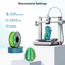 Load image into Gallery viewer, Amoybaby Dual Color Silk PLA Filament 1.75mm 3D Printer Filament Bundle, 2kg Spool (4.4lbs), Dimensional Accuracy +/- 0.03 mm, Fit Most FDM 3D Printers (Yellow Green + Blue Green)
