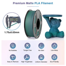 Load image into Gallery viewer, Amoybaby Matte Rainbow PLA 3D Printer Filament, 1.75±0.03mm Vibrant Color Gradient PLA, Low Warping&amp;High Precision 3D Printing Filament, Mystic Haze 1kg Spool(2.2lb), Fits for most FDM 3D Printers
