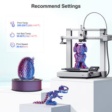 Load image into Gallery viewer, Amoybaby Silk PLA 3D Printer Filament, Silk Dual Color Blue Rose Red PLA Filament 1.75+/-0.03mm, Shiny Coextrusion PLA Filament, Color Change 3D Printing Filament 1KG/2.2lb
