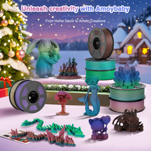 Load image into Gallery viewer, Amoybaby Matte Rainbow PLA 3D Printer Filament, 1.75±0.03mm Vibrant Color Gradient PLA, Low Warping&amp;High Precision 3D Printing Filament, 1kg Spool(2.2lb) Twilight Gradient, Fits for most FDM 3D Printers
