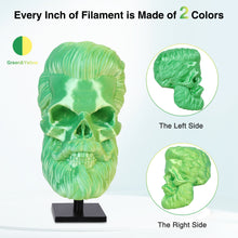 Load image into Gallery viewer, Amoybaby Dual Color Silk PLA Filament 1.75mm 3D Printer Filament Bundle, 2kg Spool (4.4lbs), Dimensional Accuracy +/- 0.03 mm, Fit Most FDM 3D Printers (Silk Yellow Green 2-Pack)
