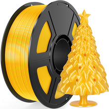 Load image into Gallery viewer, Amoybaby Silk Bright Gold PLA Filament 1.75mm, Shiny Silk PLA 3D Printer Filament High Speed &amp; Clog-Free, Dimensional Accuracy +/- 0.03mm, 1kg(2.2lb), Fits for Most FDM 3D Printers
